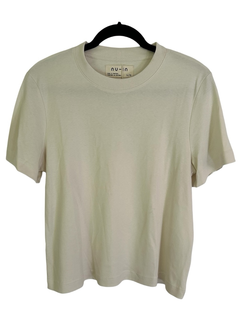 Women's Short Sleeve Crewneck Tee in Light Cream